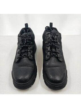 Timberland Men’s Black Genuine Leather Lace-Up Hiking Boots Size 12